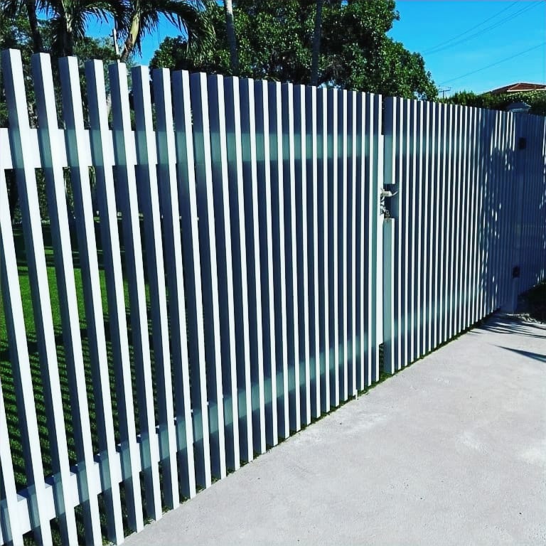 Aluminum picket install with finaled permit